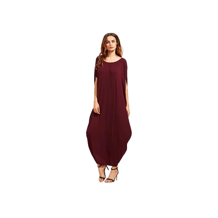 Casual Plicated Polyester Dress Women