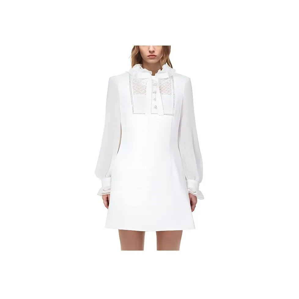 Self portrait Long Sleeved Dress Women's White