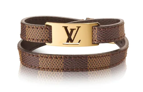 Louis Vuitton 2012 Damier Ebene Sign It Bracelet costume bracelet