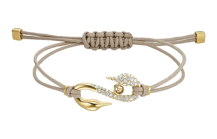 Swarovski Gold Plated Bracelets Women's Gray Coffee