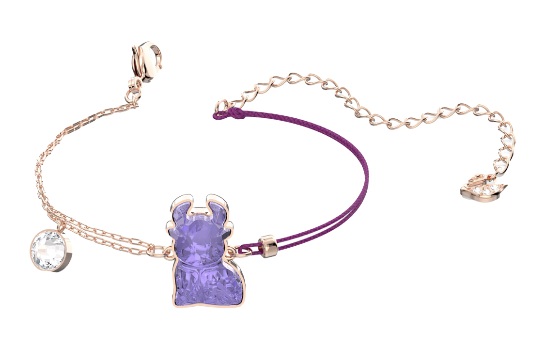 Женский браслет Swarovski CHINESE ZODIAC OX (золотисто-розовый) — фото 2