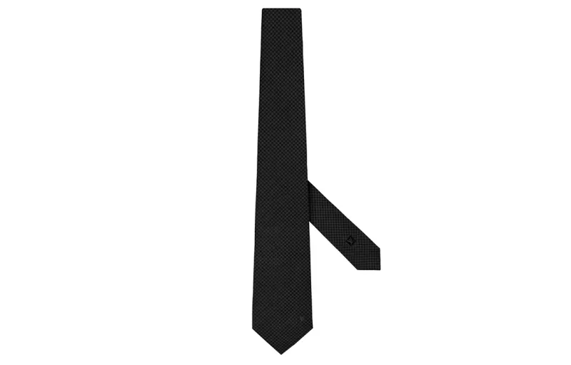 LOUIS VUITTON Silk Tie Men's Black