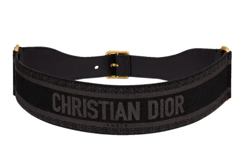 DIOR Cotton Belts Women's Black 6.5cm