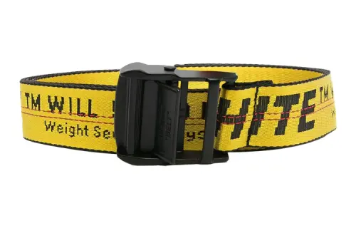 OFF WHITE Letter Belt Yellow Black Width 3.5cm