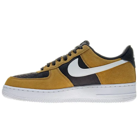 Nike Air Force 1 Skateboarding Shoes Men Low-top White/brown/yellow
