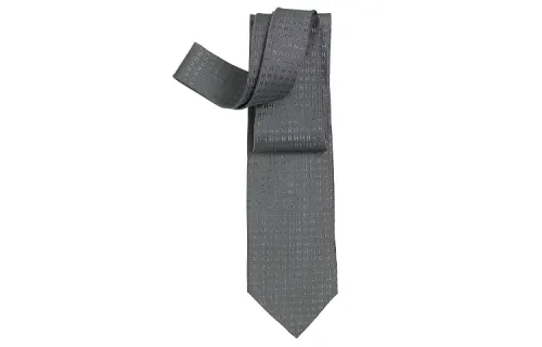 HERMES Silk Ties Unisex Steel Gray