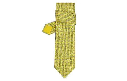 HERMES Mors Ties Men's Yellow