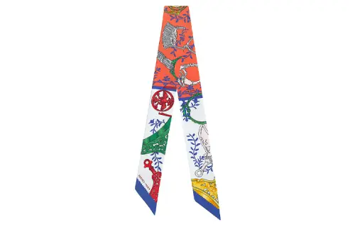 HERMES Twilly Mulberry Silk Scarves Women's