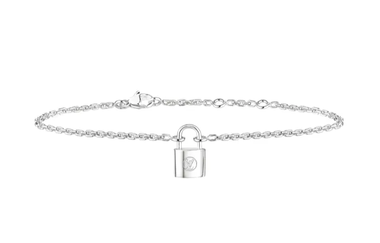 LOUIS VUITTON Silver Lockit Bracelet Sterling Silver
