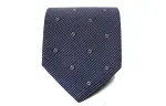 GUCCI Print Silk Ties Men's Dark Blue