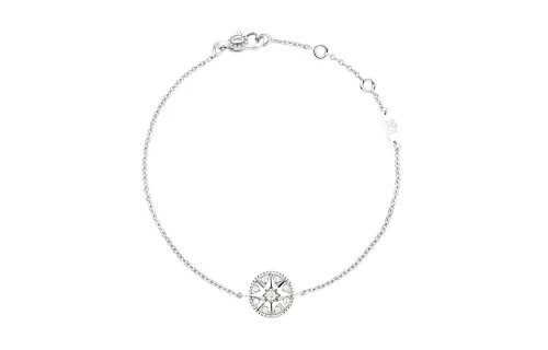 Dior 2010s 18k white gold Rose des Vents diamond bracelet