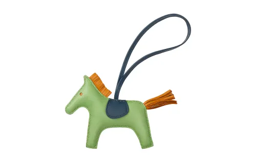 HERMES Sheepskin Charms Unisex Avocado Green