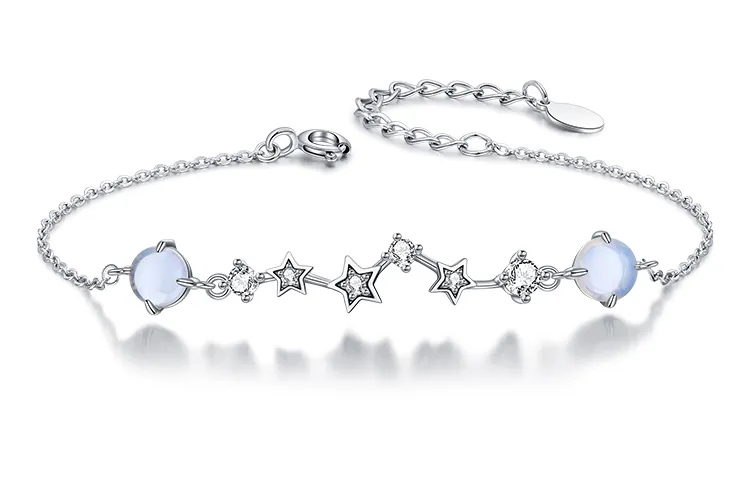 KADER S925 Silver Bracelets Women's Silver White