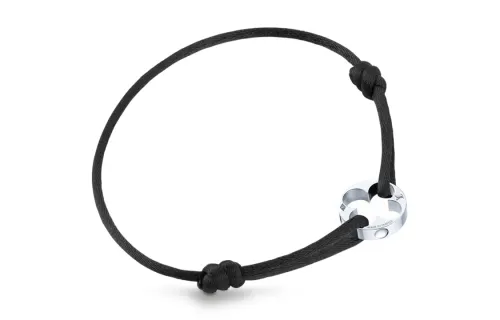 LOUIS VUITTON Empreinte Cord Bracelet White Gold