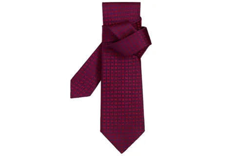 HERMES Ties Unisex Dark Red