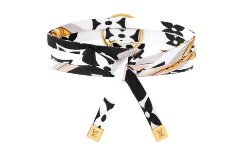 LOUIS VUITTON Circle Wristbands Women's Black White Gold
