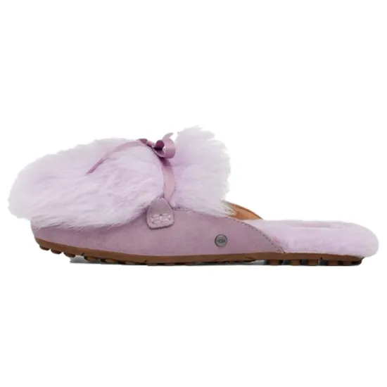UGG Shaine Fluff Lightweight Cozy Flat Plush Slipper Pink Purple Women's
