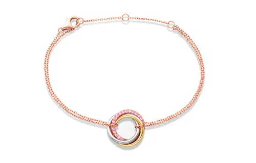 CARTIER Trinity Series Diamond Bracelets Unisex Multicolor