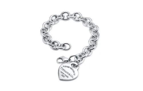 TIFFANY & CO. Tiffany Return to Tiffany Series Heart Shape 925 Silver Bracelet Women's Silver