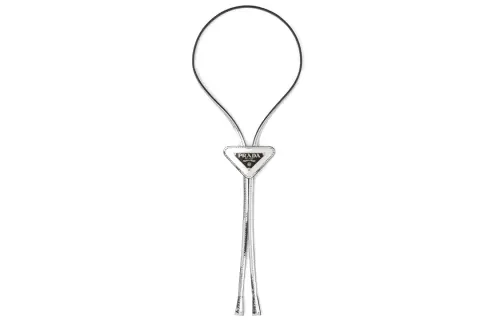 Prada brushed leather bolo tie