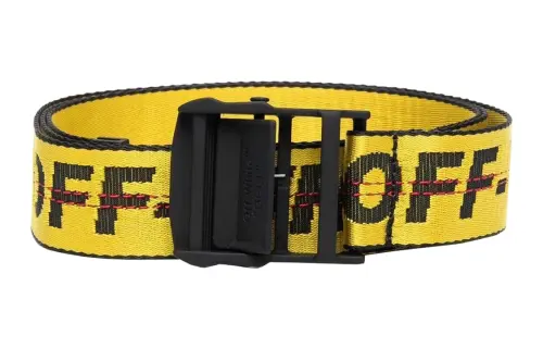 OFF-WHITE Classic Industrial Belt Shorts Yellow & Black