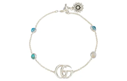 GUCCI GG Marmont 925 Sterling Silver Bracelets Unisex Gold