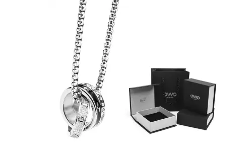 OWO Titanium Steel Necklaces Men's Silver