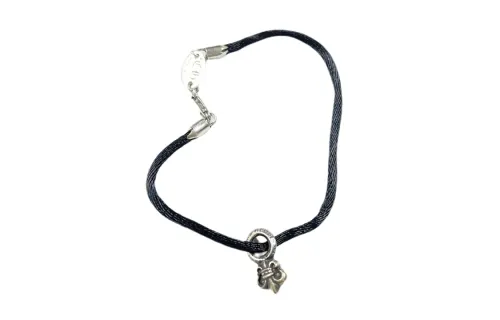 Chrome Hearts 925 Sterling Silver Bracelets Unisex Black