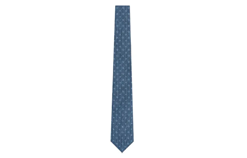 LOUIS VUITTON Monogram Ties Men's Blue