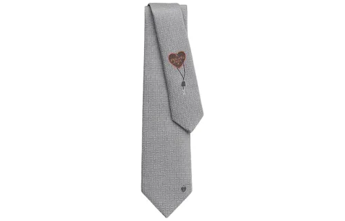 HERMES The Key To Happiness Ties Men's Gray