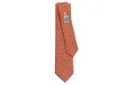 HERMES Ties Men's Orange/Gray