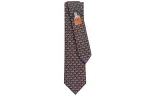 HERMES Ties Men's Marine Blue/Orange
