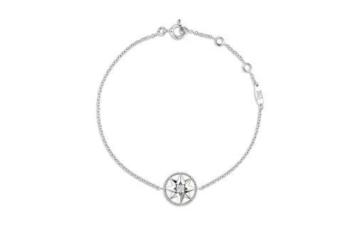 Dior 2010s 18k white gold Rose des Vents diamond bracelet