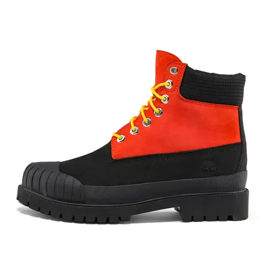 Timberland Premium 6 Inch Waterproof Boot 'Medium Orange Nubuck With Black'