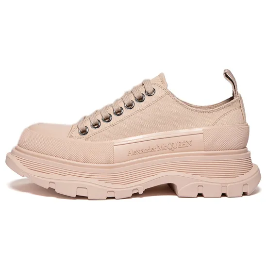 Alexander McQueen Tread Slick Low Lace Up Peach Women's