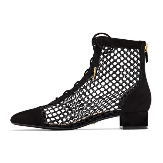 DIOR Naughtily-D Ankle Boots Women's Mid-Top Black