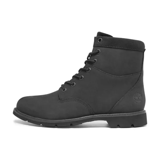 Timberland Campton Waterproof 6 Inch Wide-Fit Boot 'Black Nubuck' Women's