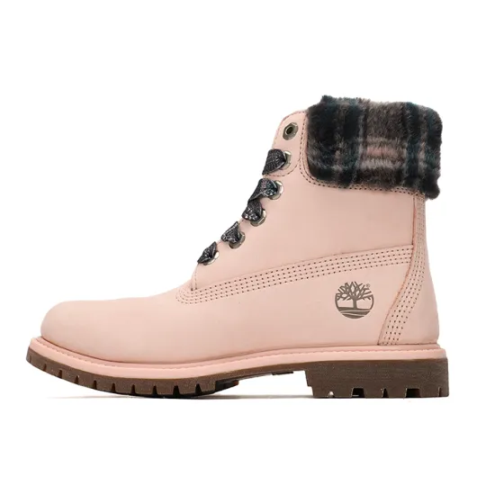 Timberland Lindon Woods 6 Inch Waterproof Boot 'Pink Nubuck And Black Printed Collar' Women's