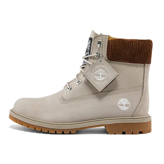 Timberland Heritage 6 Inch Waterproof Wide Fit Boots 'Beige Nubuck With Camo' Women's