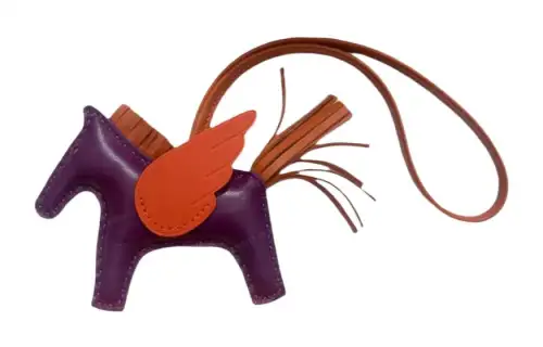 HERMES Rodeo Charms Unisex Sea Anemone Purple & Red