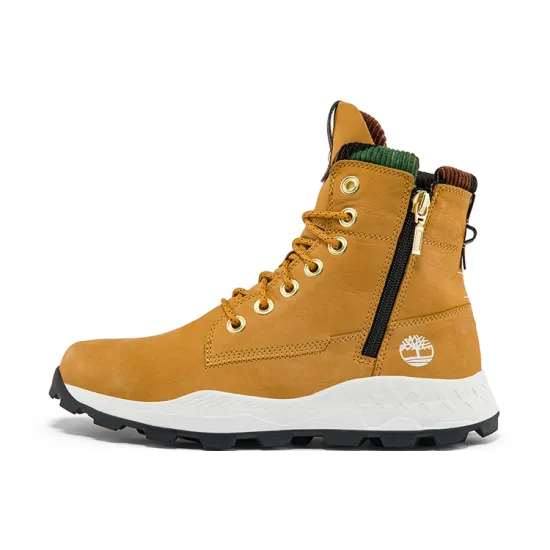 Timberland Brooklyn Side Zip Sneaker Wide Fit Boot 'Wheat Nubuck With Camouflage'