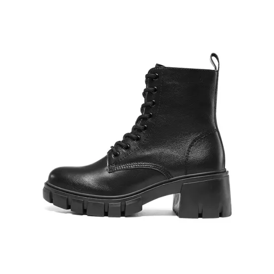 Skechers Top Notch Martin Boots 'Black' Women's