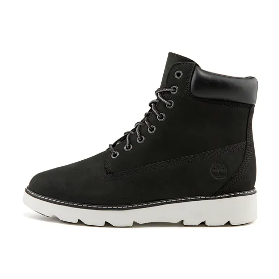 Timberland Keely Field 6 Inch Wide-Fit Hiking Boots 'Black Nubuck' Women's