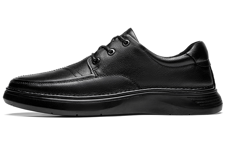 Jeep Jeep British casual business low-top formal leather shoes black