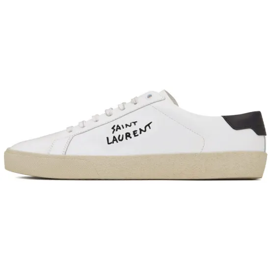 SAINT LAURENT Court Classic SL/06 Low White Black Women's