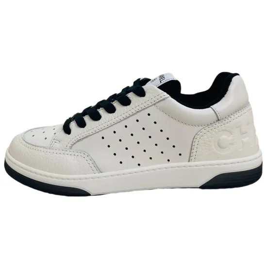 CHANEL 22P Trainer White Black Women's