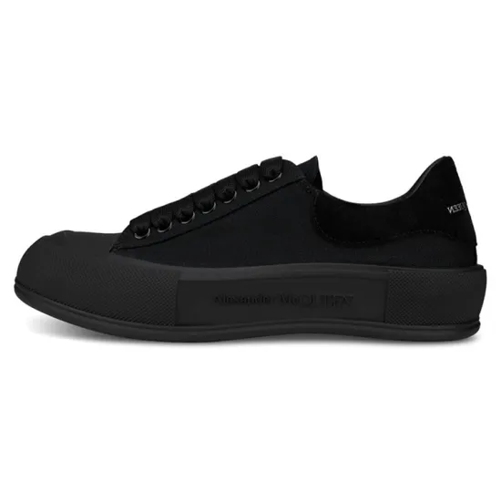 Alexander McQueen Deck Skate Plimsoll Lace-Up Triple Black