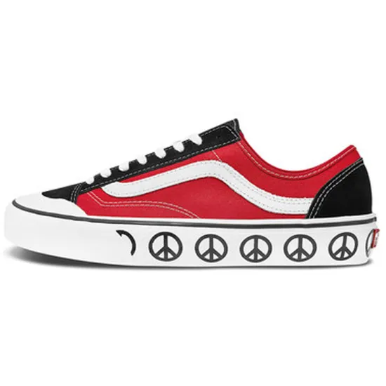 Vans Style 36 Skateboarding Shoes Unisex Low-top Black/Red