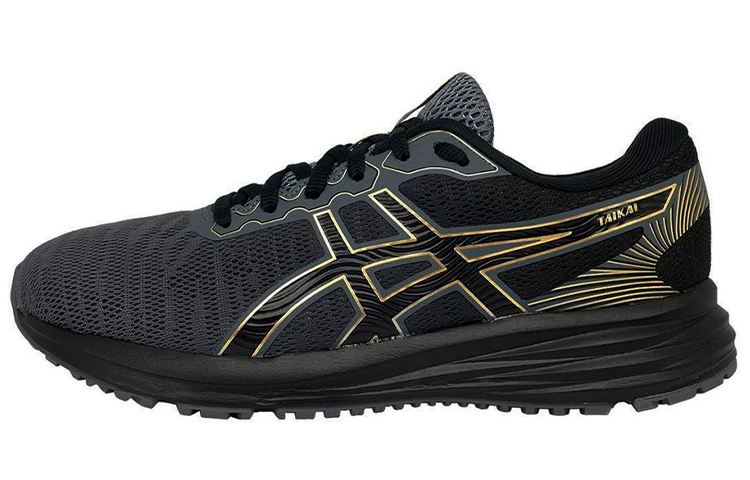 Asics Taikai Comfortable Lightweight And Breathable Low top Running Shoes Men's Black Gold