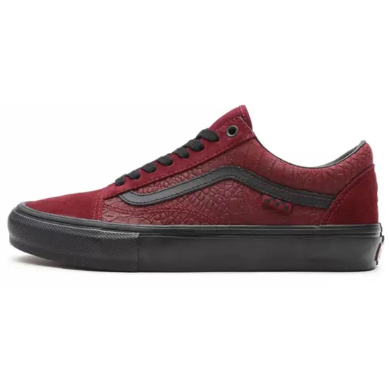 Vans Old Skool Skateboarding Shoes Unisex Low-top Black/Red